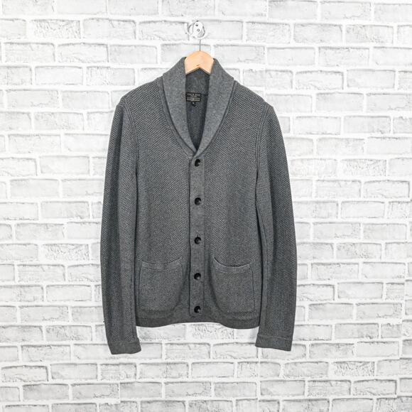 Rag & Bone NY Standard Issue Avery Shawl Collar Cardigan in grey size Small - Picture 1 of 7